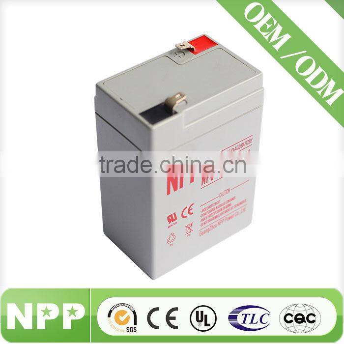 lead acid battery 6v 4.0ah for emergency lamp