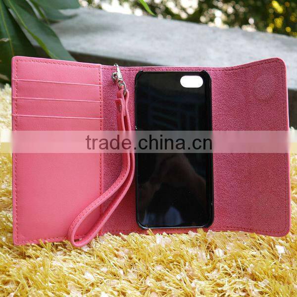 fashion multifunction custom leather protect mobile phone wallet supplier