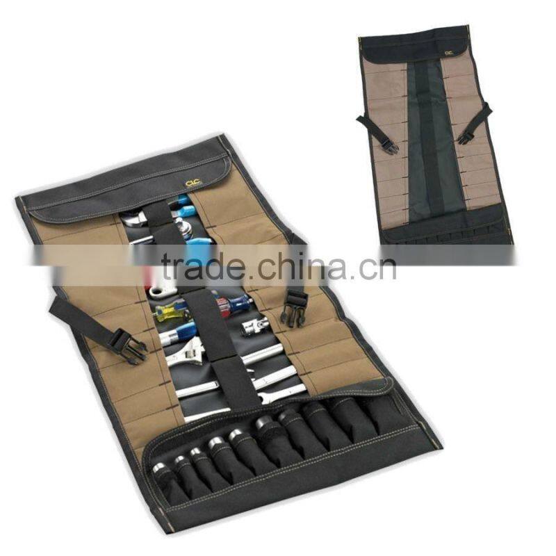 Custom Leather Craft 32 Pocket Socket Tool Roll Up Pouch Organizer
