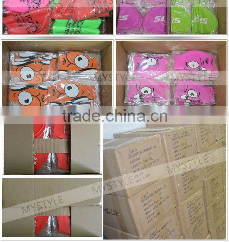 Eco-friendly adult customized swimming caps silicone