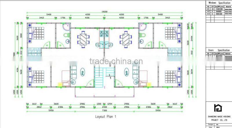 Fast Assembling modern prefabricated house/prefab villa/mobile villa