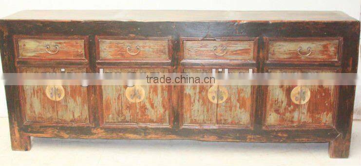 Chinese antique furniture long distressed sideboard