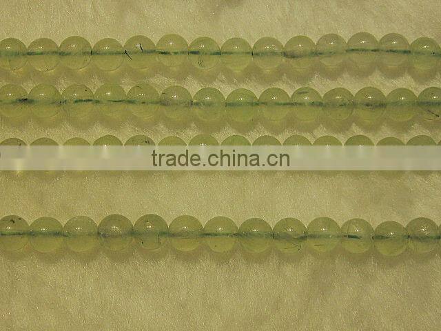 Wholesale polish Natural A grade prehnite round beads for jewelry