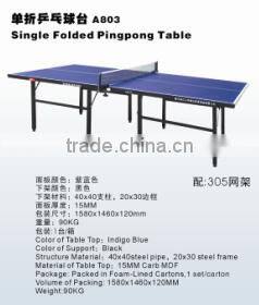 Single Fold Ping Pong Table