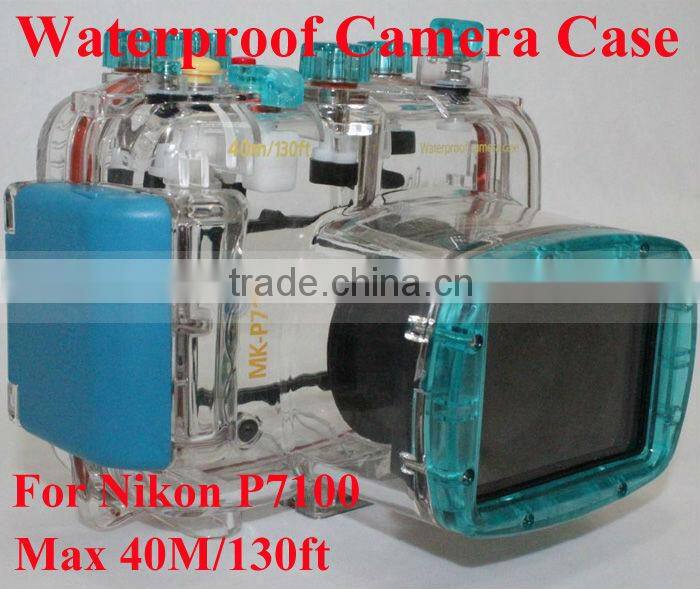 best underwater camera case for NikonP7100, waterproof case for camera Nikon 40m/130ft depth waterproof box for nikon camera