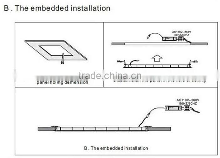 620x620mm Ultra thin LED Panel light with TUV certification 36W/40W/45W/48W/55W/60W available Germany led flat panel