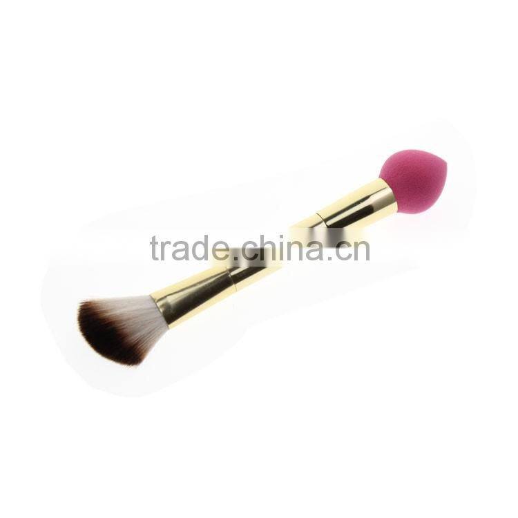 Golden Handle Double Head Big Powder Blush Sponge Makeup Brush