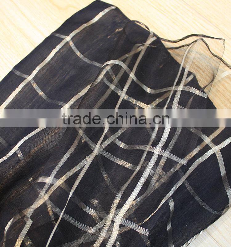 black italian silk scarf 100%silk scarf personalized