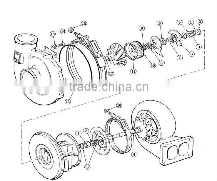 turbocharger HY55V used for IVECO CURSOR 13 truck bus car diesel engine OEM No 504252142 Part No 4046945