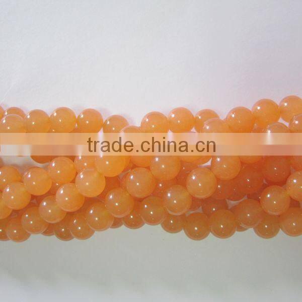 wholesale high quality gemstone blue dye jade round beads jewelry