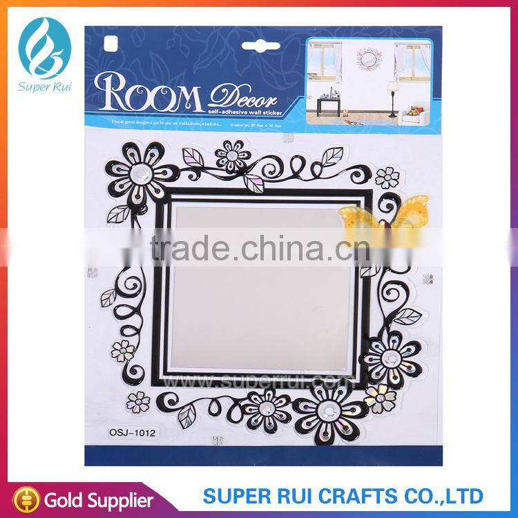 Fun and great design self-adhesive mirror decorative wall sticker