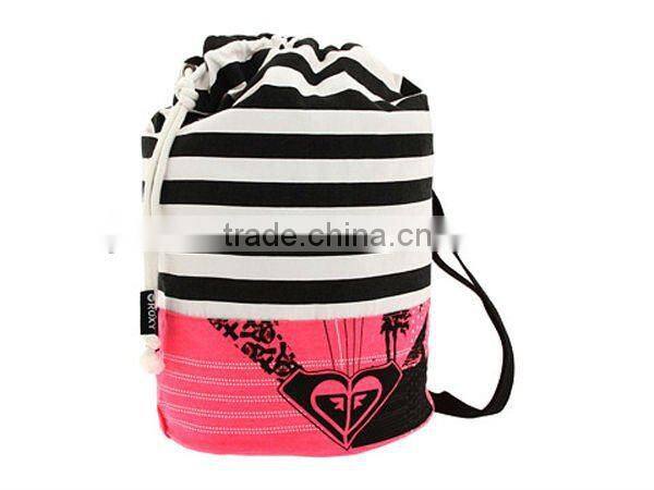 Fashion cotton drawstring bag backpack