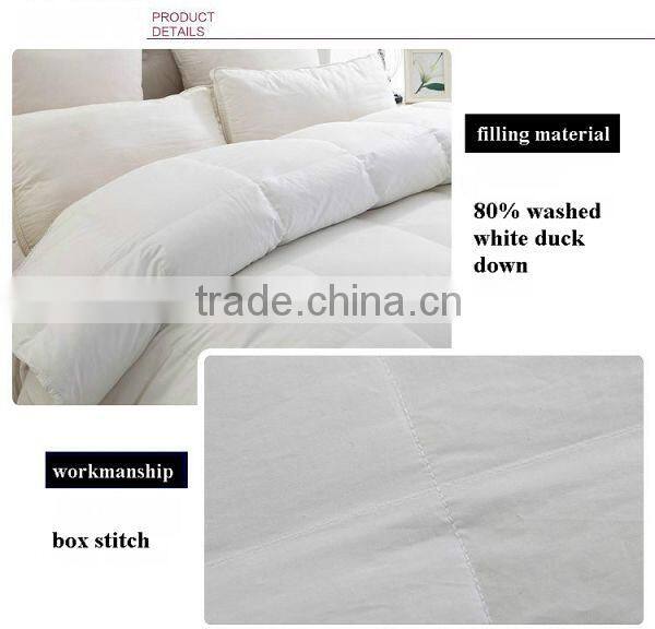Pink and Cream 80% White Duck Down Comforter