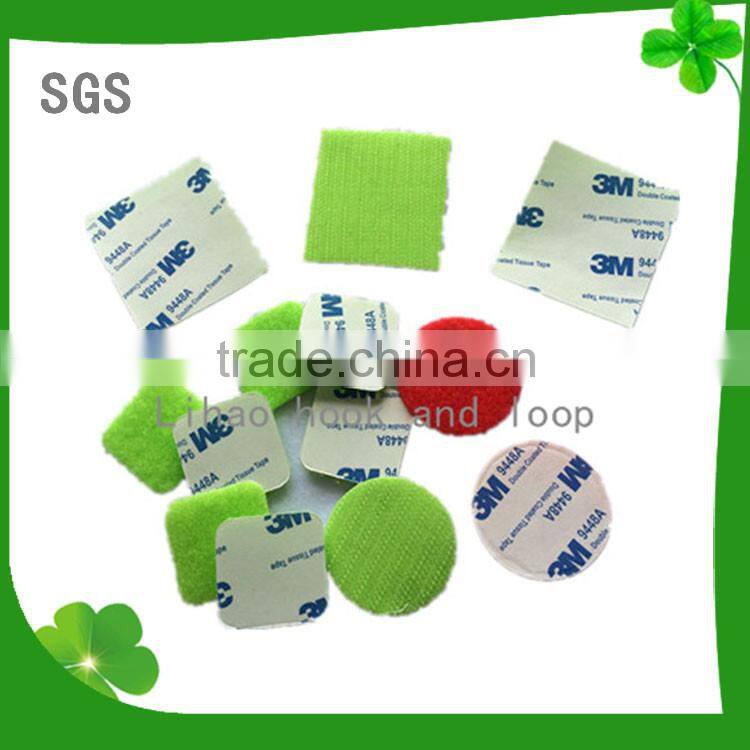 self-adhesive hook and loop dots