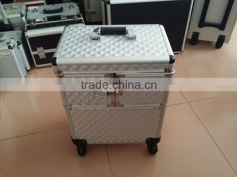 trolley vanity beauty box with 360 degree wheels