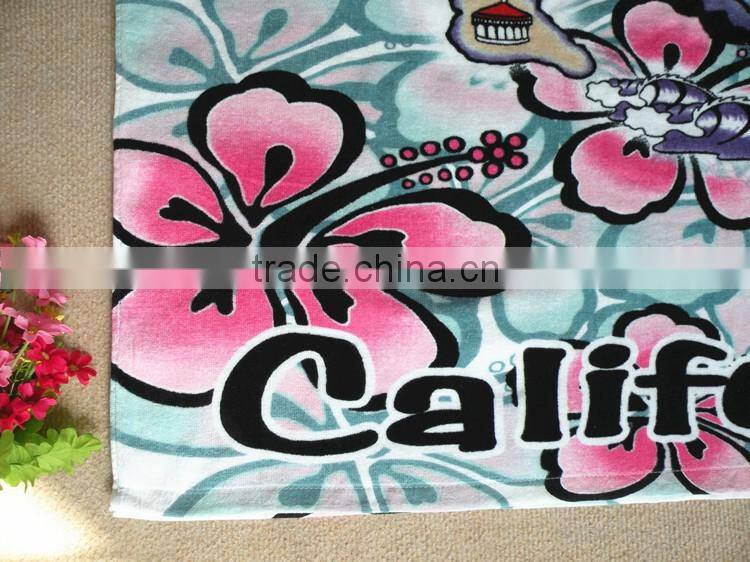 100 cotton print Beautiful california map beach towel for adult