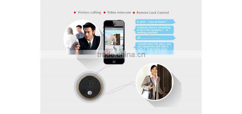 Support wireless indoor doorbell 720P WIFI doorbell camera with night vision and Free Smartphone APP