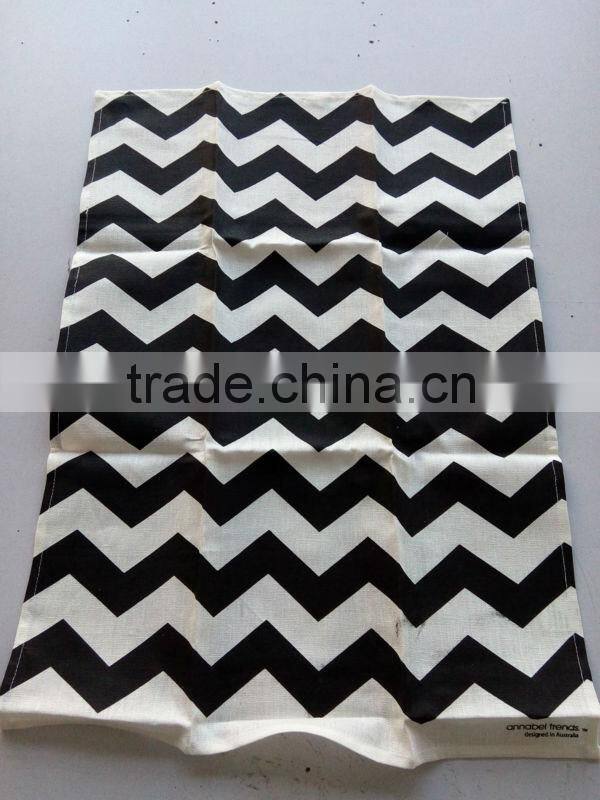 kitchen linen tea towel for promotion and giftkitchen printed tea towel for home decoration cat design