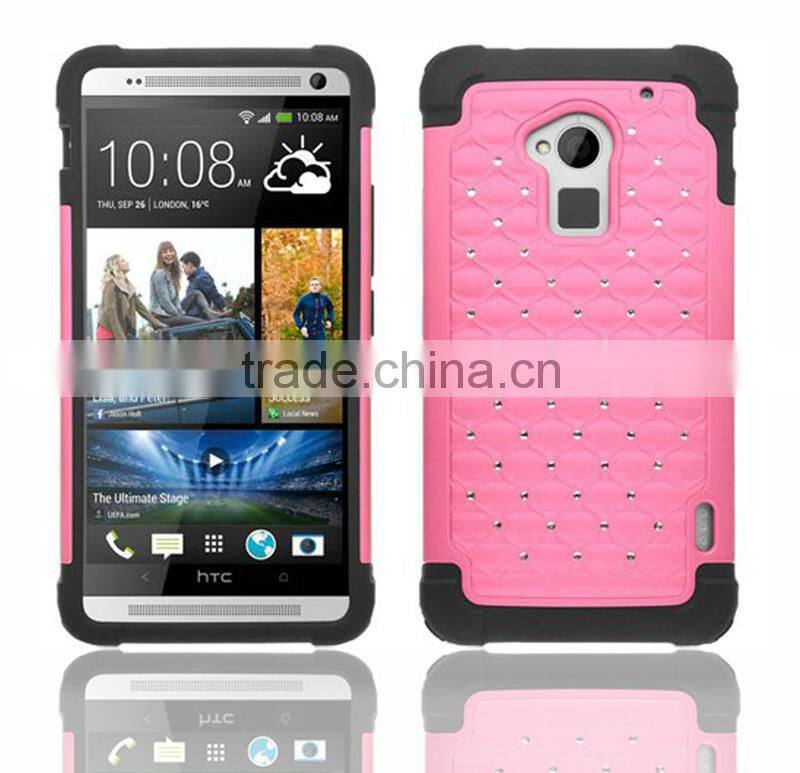 2015 New splendid Luxury Deluxe crystal Case for HTC One Max T6