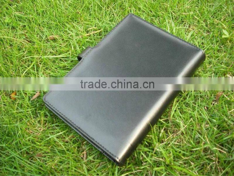 Leather Business Agenda Folder with Card Holder, Pen Loop