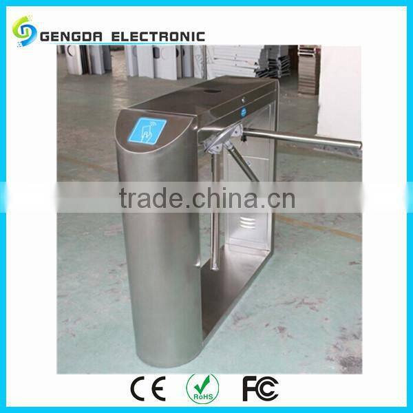 304 stainless steel iron gate designs for supermarket 2mm thick shell RS485 communication tripod barrier