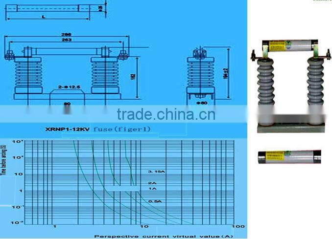 XRNP1 Series with high rupture capacity , high voltage current-limiting Fuse used for Transformer Protection