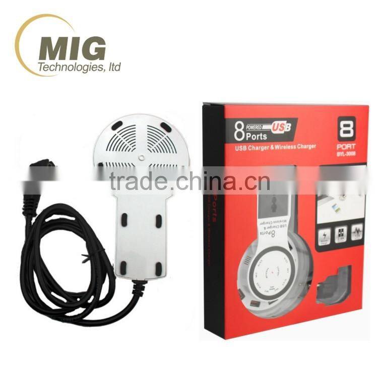 12A 8 USB ports Wireless phone charger For Samsung galaxy S6 For iphone 4/5/6/6s