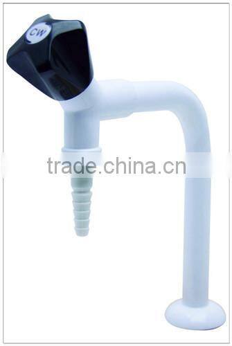 Laboratory deck mounted single way swan neck water faucet