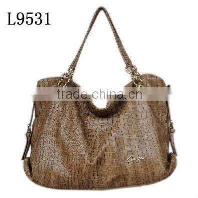 Newest PU Fashion Lady crocodile handbag