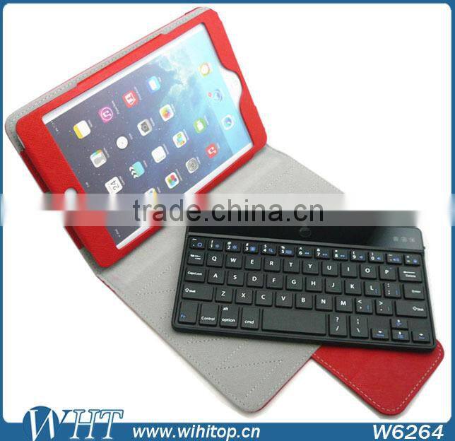 Hot Selling Detachable Ultra Thin Wireless Bluetooth Keyboard Leather Case For iPad Mini, For iPad Mini Case With Keyboard