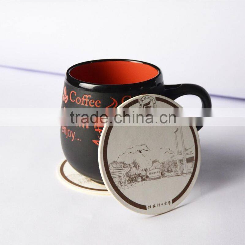 Custom Beer/Wine Absorbent Printed Paper Coaster/Mat Promotional For Pub/Bar