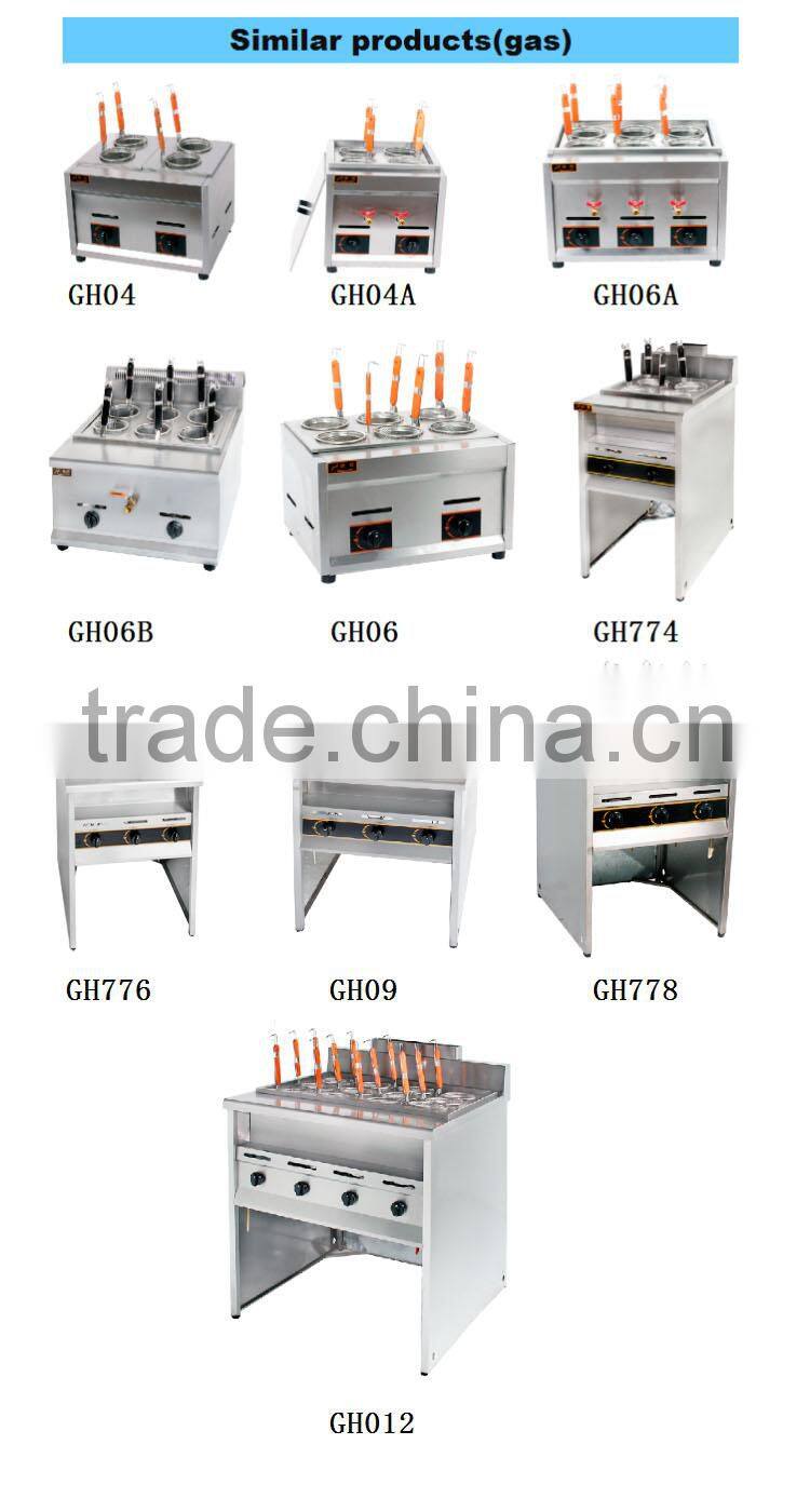 Factory price supply commercial 6- Basket gas counter top pasta cooker/pasta cooking machine