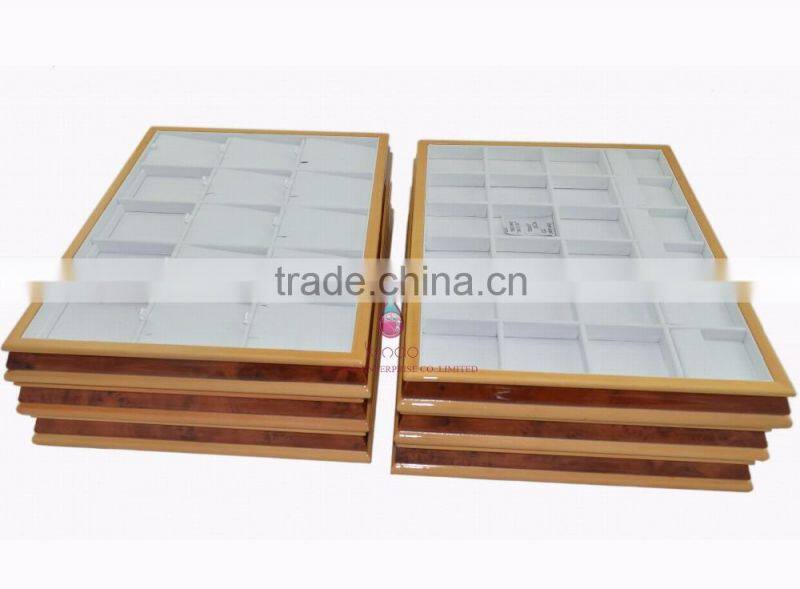 Custom wooden jewelry tray for ring pendant necklace bangle