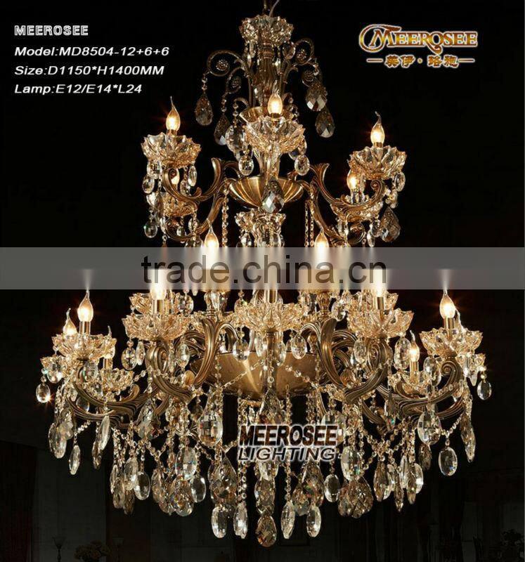 New Style Large Crystal Chandelier Crystal Chandelier Crystal Pendant Lighting MD8504 L12+6+6