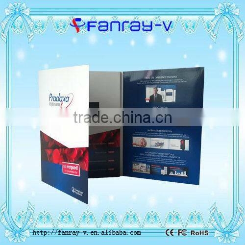 High quality 4.3 inch TFT color screen business video card video book video brochure with 1400mAh built-in battery