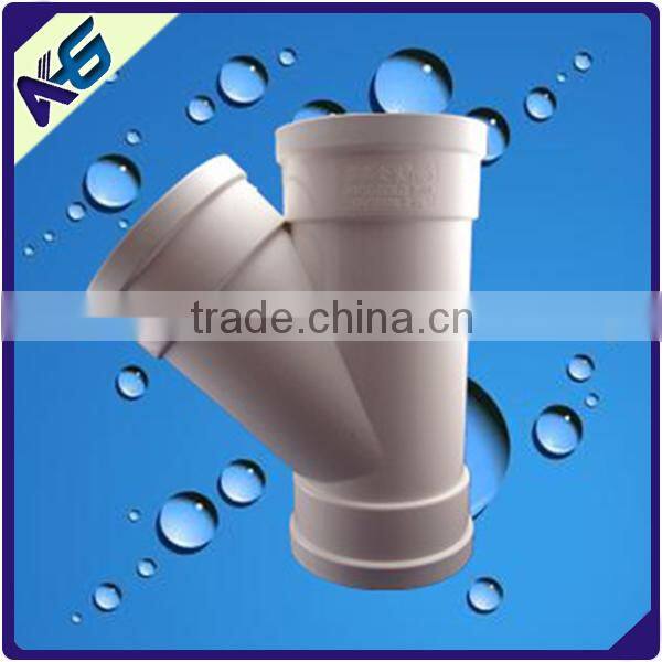 china factory high quality pvc tee/pvc fittings cross tee/pvc 45 degree tee