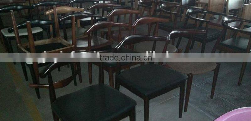 Nordic style design lounge chair wooden , seat upholstered in