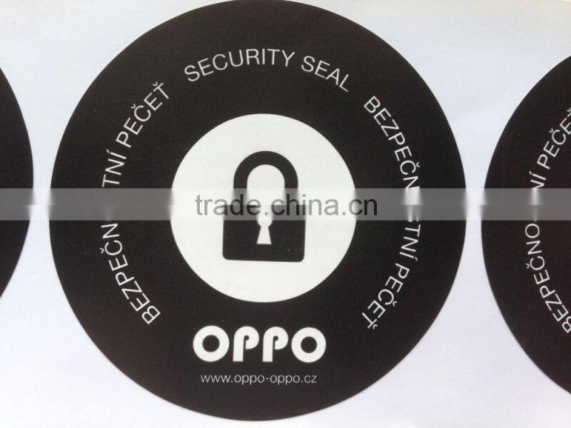 OEM Security Fragile Seal sticker for small screw sealing on mobile phone