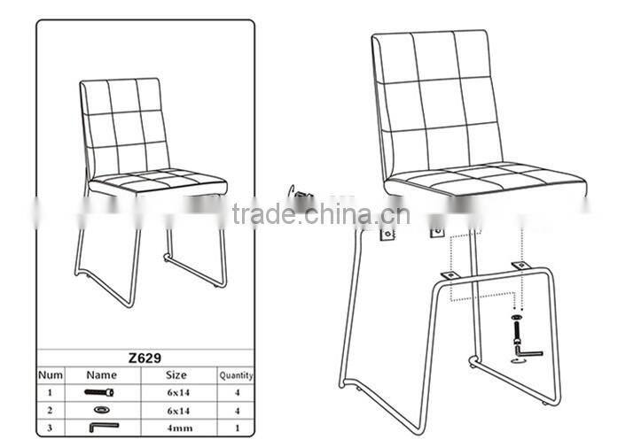 2015 Recyclable Fashion Metal Dining Chair