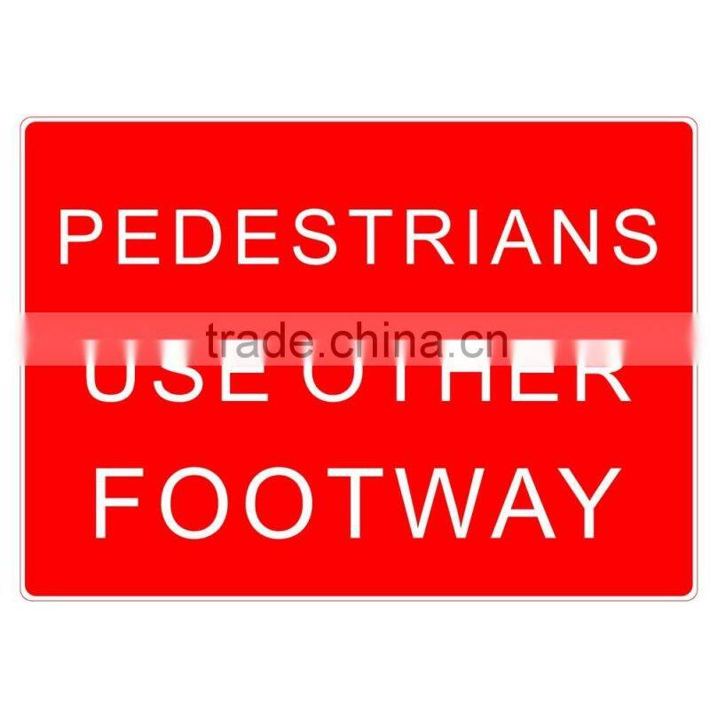 Reflective adhesive Pedestrians use other footway traffic sign
