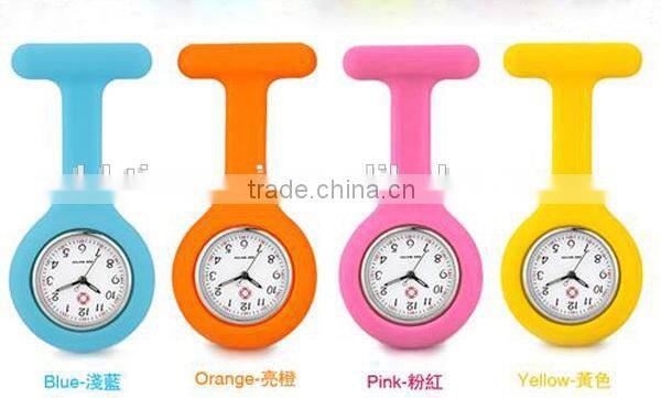 hot sale and fashion new silicone nurse watch with assorted colors fob price