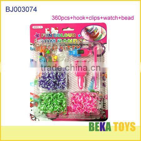 Popular diy rubber watch loom band kit make rain loom bracelet