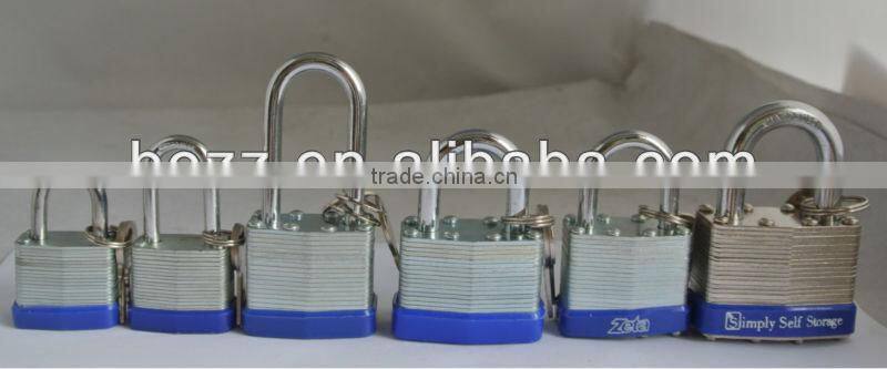 27mm steel laminated padlock laminated steel short shackle padlock