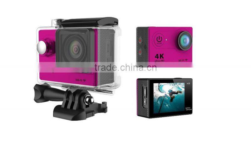 12.0 Megapixels 4K Action Camera Wi-Fi Remote Control sport camera with 170 HD wide-angle lens and support TF card up to 32