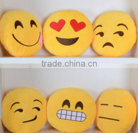 plush emoji pillow stuffed toys/Emoji Smiley Emoticon Round Cushion Home Pillow Stuffed Plush Soft Toy