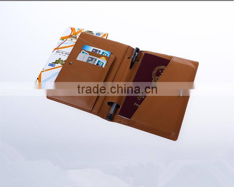 OEM vintage brown genuine leather mens money clip credit card holder