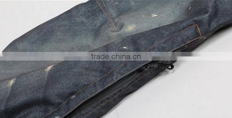 Custom Fake Denim Fabric Snowboard Pants with Snowlocker