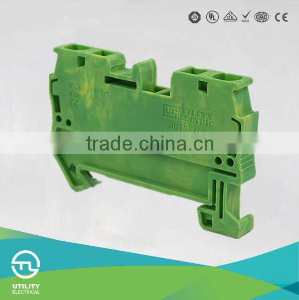 TWO-LEAD THROUGH LANDING TERMINAL BLOCKS JUT3-6PE CABLE CONNECTORS CONDUCTOR 57A