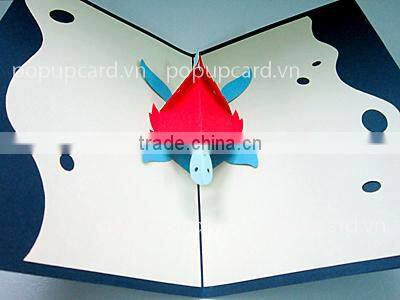 New Vase Flower greeting pop up card