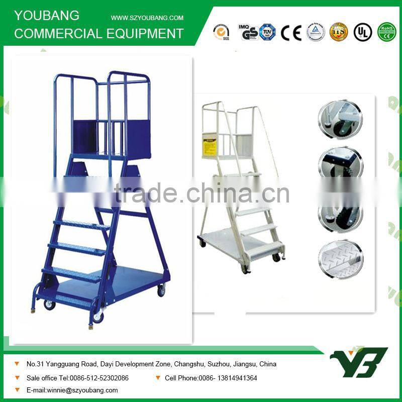 warehouse steel step trolley